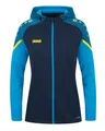 JAKO Damen Kapuzenjacke Performance, Marine/Jako-Blau, 36
