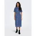 ONLY Jeanskleid ONLLANA SS LONG DRESS DNM REA258 NOOS blau XS (34)