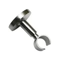 GARDINIA Deckenträger für Gardinenstange, Mit Metallmontageplatte, 1-läufig, Offen, Inkl. aller Montage-Teile, Serie Chicago, Ø 20 mm, Edelstahl-Optik