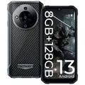 HOTWAV T7 Outdoor Handy, 6280mAh Akku, HD+ Display, Android 13 Smartphone (6.52 Zoll, 8 GB Speicherplatz, Dual SIM 4G, Face ID, GPS, IP68/IP69K, OTG-Funktion, schwarz) schwarz