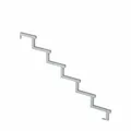 Treppenwange 6 Stufen Stahl feuerverzinkt 102 cm Höhe 28 cm Trittiefe