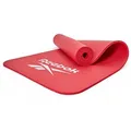 Reebok Yogamatte Trainingsmatte mit Tragegurt, rot, 1 cm stark, rutschfester Synthetikkautschuk, 183 x 61 cm
