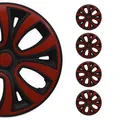 OMAC 4x Radzierblenden 16 Zoll Schwarz-Rot