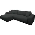 Mirjan24 Ecksofa, Schwarz, Textil, 5-Sitzer, L-Form,L-Form, rund, 274x145 cm, Wohnzimmer, Sofas & Couches, Wohnlandschaften, Ecksofas