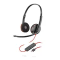 Plantronics – Blackwire 3220, kabelgebundenes Headset – Zwei-Ohr-Headset (Stereo) mit Mikrofonarm – Verbindung mit PC/Mac über USB-C-Anschluss – Kompatibel mit Teams, Zoom und mehr, Schaum
