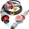 maxgo CEE-Verlängerungskabel Starkstromleitung Stromkabel flexibel wasserdicht H07RN-F 5G10 5x10 63A PCE 5P ideale für Industrie und Baustellen Außenbereich IP67 5m