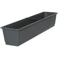 Geli Balkonkasten STANDARD Anthrazit mit Holzstruktur 80 cm - Kunststoff