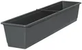 Geli Blumenkasten Standard mit Holzstruktur 80 cm anthrazit