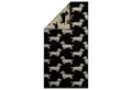 Cawö Duschtücher WE LOVE DOGS, 80 x 150 cm, Beige, Schwarz, Baumwolle (1-St), Made in Germany, mit Öse zum Aufhängen, 500 g / m²