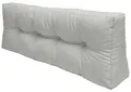 Beautissu Palettenkissen Outdoor Rückenkissen ECO Elements, 120x40cm, Hellgrau