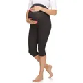 Merry Style Umstandsleggings Damen 3/4 Umstandshose aus Viskose MS10-298 (1-tlg) elastischer Bund grau 4XL