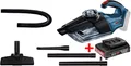 Bosch Professional Akku-Sauger GAS 18V-1, 2 x Saugrohre und Bosch 1 x 2 Ah Akku