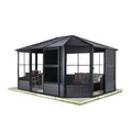 Sojag Pavillon Charleston 12x12, anthrazit, 384 x3 84 x 281 cm (L x B x H), Aluminium