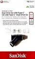 SanDisk Ultra Dual Drive Go 64GB USB 3.2 USB-A USB-C 64 GB schwarz 300 MB/s OVP