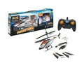 Revell Control 23817 RC Helikopter mit Fernbedienung Interceptor, Anti-Crash-Sensor, GHz, Start/Landung auf Knopfdruck, Höhensensor Ferngesteuerter Hubschrauber, Silber/Orange, 24 cm