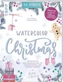Watercolor Christmas. Gestalte dir dein Weihnachten mit Handlettering und Aquarellfarben by May and Berry: Mappe mit 32 Seiten Anleitungsheft, 15 bedruckten Blättern zum Ausschneiden und 5 Bogen Aquarellpapier. Alle Motive zusätzlich als Download zum Ausdrucken.