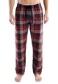Götzburg Herren Flanell lange Schlafhose – rot kariert, 100% Baumwolle, Schlafanzughose mit Seitentaschen & Kordelzug, weiche Pyjamahose 50