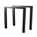 MetaloPro Tischbeine Etamin Lite – 2x Schwarze Metallbeine in Rechteckiger Form für Moderne, Minimalistische Tische im Wohn- und Arbeitsbereich, 72cm
