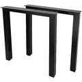 MetaloPro 2 Stück Tischbeine-Metall Schwarz 72cm I Tischkufen Esstisch-Beine Schwerlast Tisch-Gestell Tisch-Untergestell Möbelfüße Tischfüße, Couchtisch Esstisch Wohnzimmertisch Schreibtisch