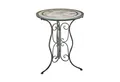 Kobolo Beistelltisch Gartentisch Metalltisch Tisch - Metall Glasplatte (kein Set, 1-St., Stühle separat erhältlich)