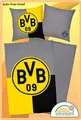 BVB Borussia Dortmund Bettwäsche Beutel Baumwolle Logo Schwarz Gr 135x200cm NEU