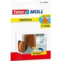 Tesa - Moll® Universal Türboden-schaumstoffdichtung - Zur Kälte- Und Wärme-isolierung - Zimmertürdichtung Zum Schutz Vor Zugluft, Staub Und Feuchtigkeit - 1 M X 38 Mm, Braun
