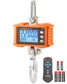 VEVOR Industrielle Hängewaage, 1000 kg, robuste digitale Kranwaage mit Fernbedienung, Lastenwaage, Gehäuse aus Aluminiumguss, hochpräzises LCD-Display für Bau, Fabrik, Bauernhof, Jagd, Orange