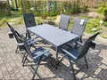 6x Kettler Legato Curve Stühle + Gardissimo Alu-Tisch Gartenmöbel-Set