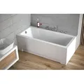 BADLAND Badewanne Rechteck Modern 160x70 mit Acrylschürze, Füßen und Ablaufgarnitur GRATIS - Weiß
