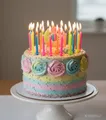 2 x 12  ausblasbare Geburtstagskerzen + Halter Tortenkerze Kerze Geburtstag