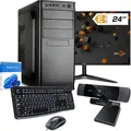 dcl24 PC komplett Set i9 14900, UHD 770 - 500GB SSD, 16GB DDR5, 24x5.8 GHz, WLAN, 24" Monitor, Maus, Tastatur, Headset, Windows 11 Pro Office PC