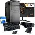 dcl24.de Office Business-PC (24 Zoll, Intel Core i9 14900, AMD Radeon Graphics, 16 GB RAM, 500 GB SSD, Luftkühler) schwarz