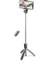 Cellularline Bluetooth Selfie Stick Freedom Schwarz mit Stativ Fernbedienung NEU