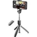 Cellularline FREEDOM - Selfie Stick mit integriertem Stativ - schwarz/silber