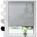 SONELLO Aluminium Jalousie 70cm x 220cm Silber Alu Jalousie Klemmfix ohne Bohren Sichtschutz Blendschutz Lichtschutz Sonnenschutz für Fenster und Türen