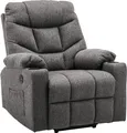 MCombo Elektrischer Aufstehhilfe Fernsehsessel Relaxsessel USB Stoff Grau 7286 DE(Grau-Stoff )