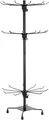 QWORK® Drehbarer Verkaufsständer mit 3 Etagen aus Metall, Schwarz, Accessoires