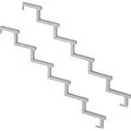 Vinuovo 2er Set Stahl Treppenwange 6 Stufen Option für Setzstufen 102cm