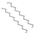 2er Set Stahl Treppenwange 6 Stufen - Option für Setzstufen-Höhe 102cm