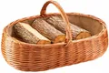 Kobolo Kaminholzkorb Holzkorb für Kaminholz oval - aus gekochte Weide mit Jutefutter