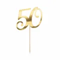 Tortendeko Geburtstag Goldhochzeit 50 gold 19cm Party Kuchen Cake Topper
