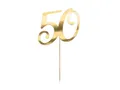 Tortenaufsatz "50" gold