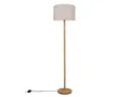TRIO Leuchten LED Stehlampe, Dimmfunktion, LED wechselbar, Warmweiß, Holz-Lampe skandinavisch mit Stoff Lampenschirm für Ecke, Höhe 160cm