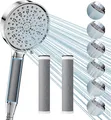 Cobbe Filter Duschkopf mit Schlauch, Handbrause mit 3 Carbon Duschfilter