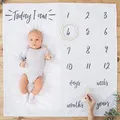 Ginger Ray White Fabric Baby Milestone Blanket 1 Stück, Package of 1
