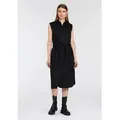 Blusenkleid OTTO PRODUCTS "CIRCULAR COLLECTION", Damen, Gr. 46, N-Gr, schwarz, Web, Obermaterial: 100% Lyocell (TENCEL), Basic, loose fit wadenlang, ohne Ärmel, Kleider, midi-Länge, ärmellos, aus Lyocell (TENCELTM), mit Bindegürtel