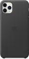 Original Apple Leder Backcover (für iPhone 11 Pro Max) Schwarz 100% Original