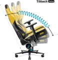 Diablo X-Player Gaming Stuhl Bürostuhl Schreibtischstuhl Stoff 3D Armlehnen Ergonomisches Design Nacken/- Lendenkissen (Dark Sunflower, Normal)