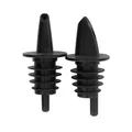 FACKELMANN Flaschenausgießer 7cm 2 Stück aus LDPE, schwarz, 7 x 5 x 3.2 cm, 2-Einheiten, 46984