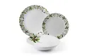 Excelsa 64134 Christmas Holly Tellerservice, 18-teilig, Porzellan, Weiß
